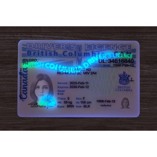 British Columbia (B.C.) Fake ID (2025 Version)