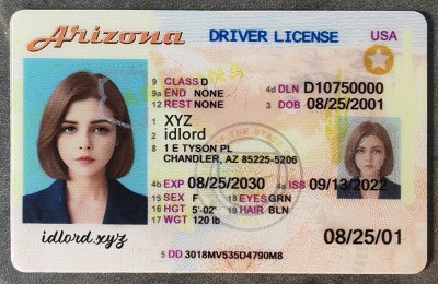 Arizona Fake id front side