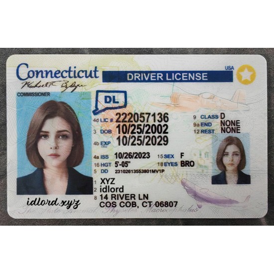 Connecticut Fake id front side