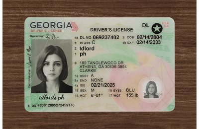 Georgia Fake id front side
