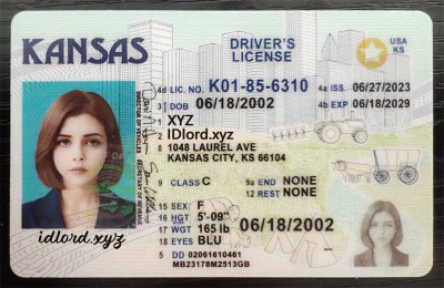 Kansas Fake id front side