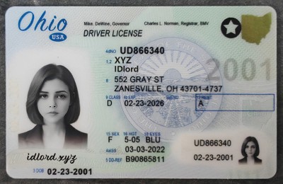 Ohio Fake id front side