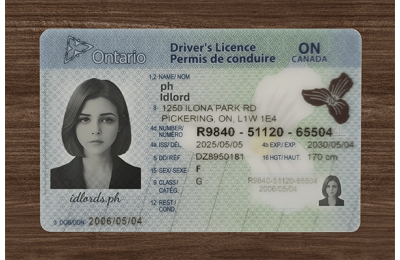 Ontario Fake id front side